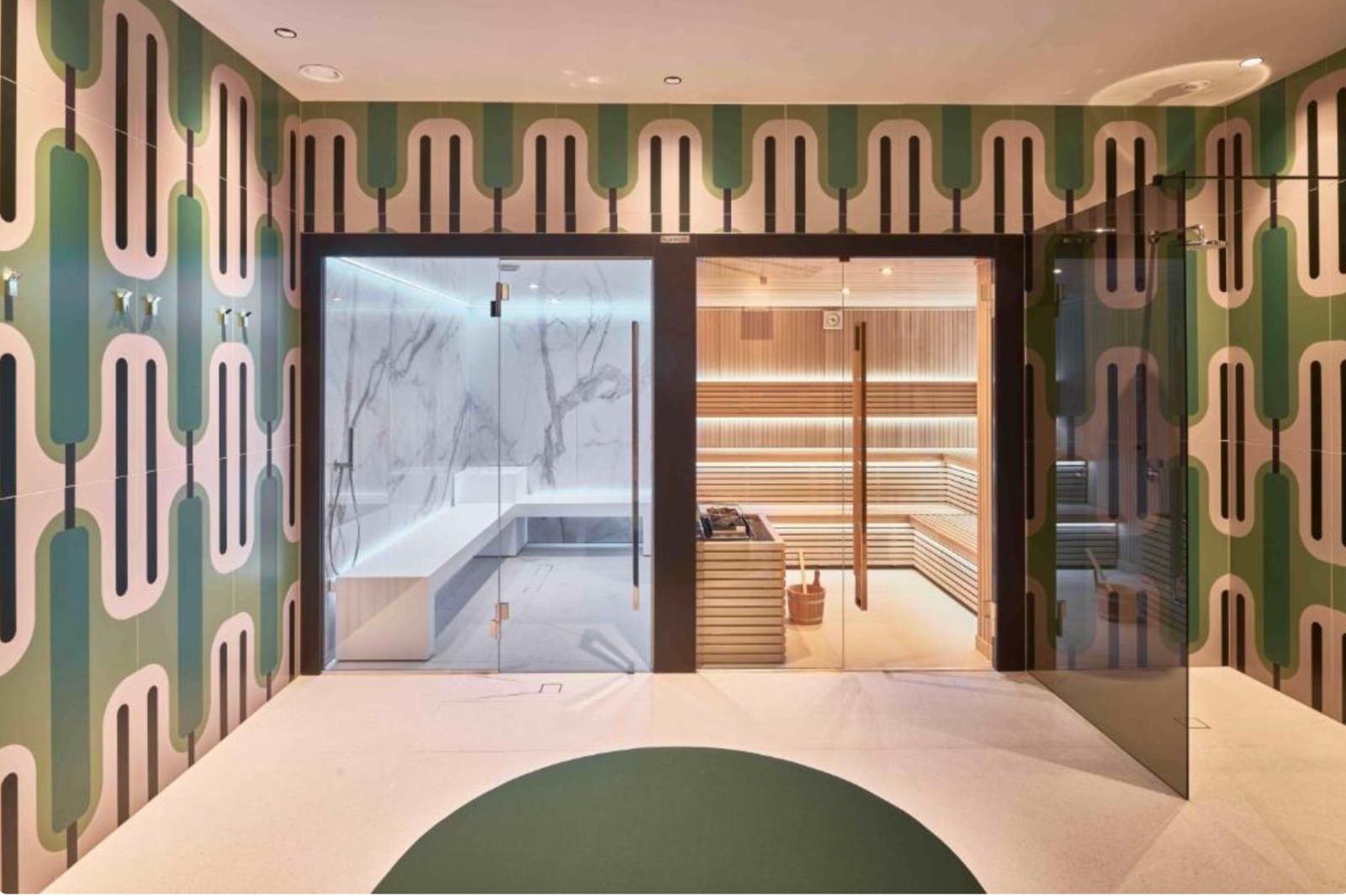 Sauna and steam room